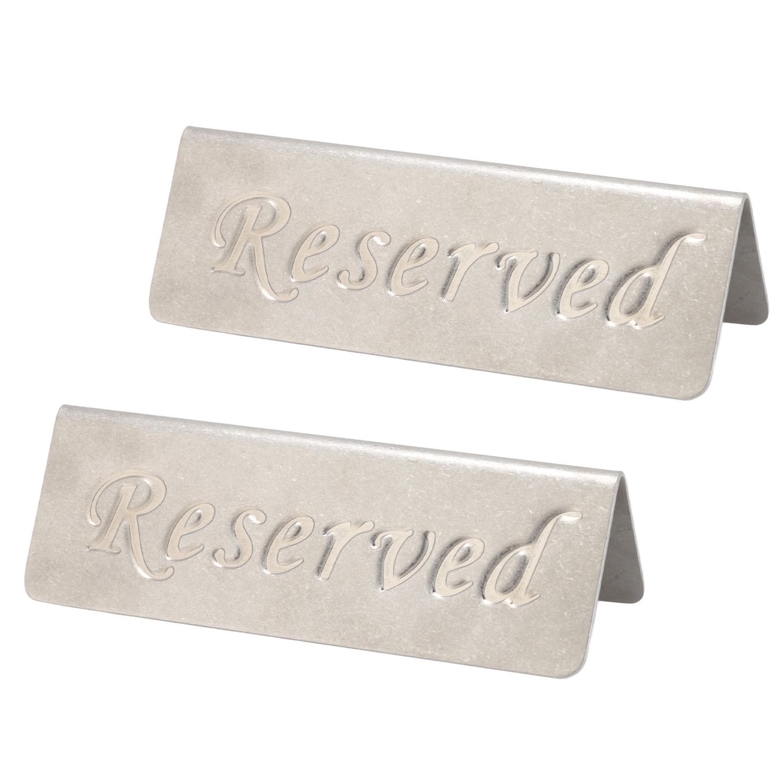 2Pcs Metal Stainless Steel Reserved Sign Double Sided Reserved Table Signs for Restaurants Bar Cafe Tea Room Hotel - Image 2