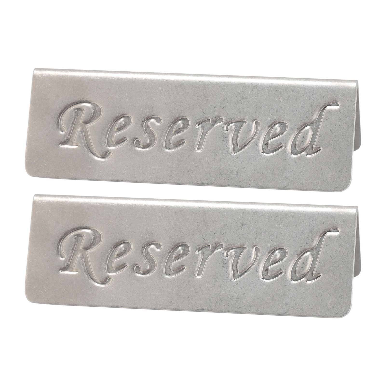 2Pcs Metal Stainless Steel Reserved Sign Double Sided Reserved Table Signs for Restaurants Bar Cafe Tea Room Hotel - Image 3