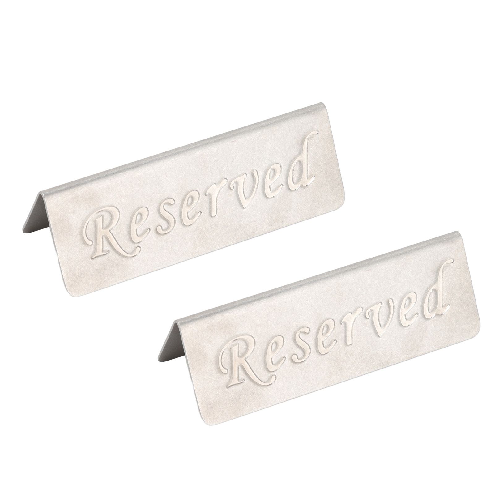 2Pcs Metal Stainless Steel Reserved Sign Double Sided Reserved Table Signs for Restaurants Bar Cafe Tea Room Hotel - Image 4