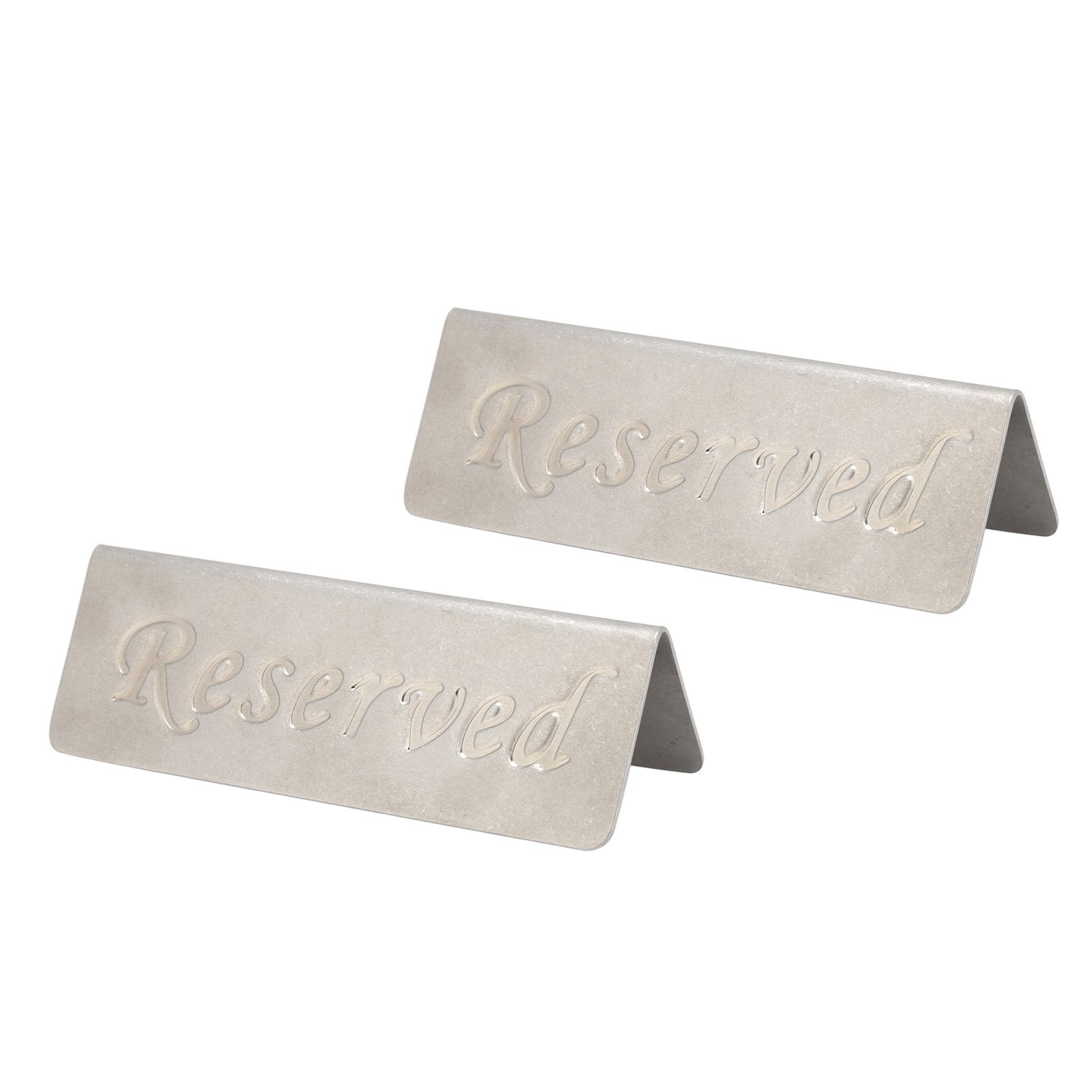 2Pcs Metal Stainless Steel Reserved Sign Double Sided Reserved Table Signs for Restaurants Bar Cafe Tea Room Hotel - Image 5