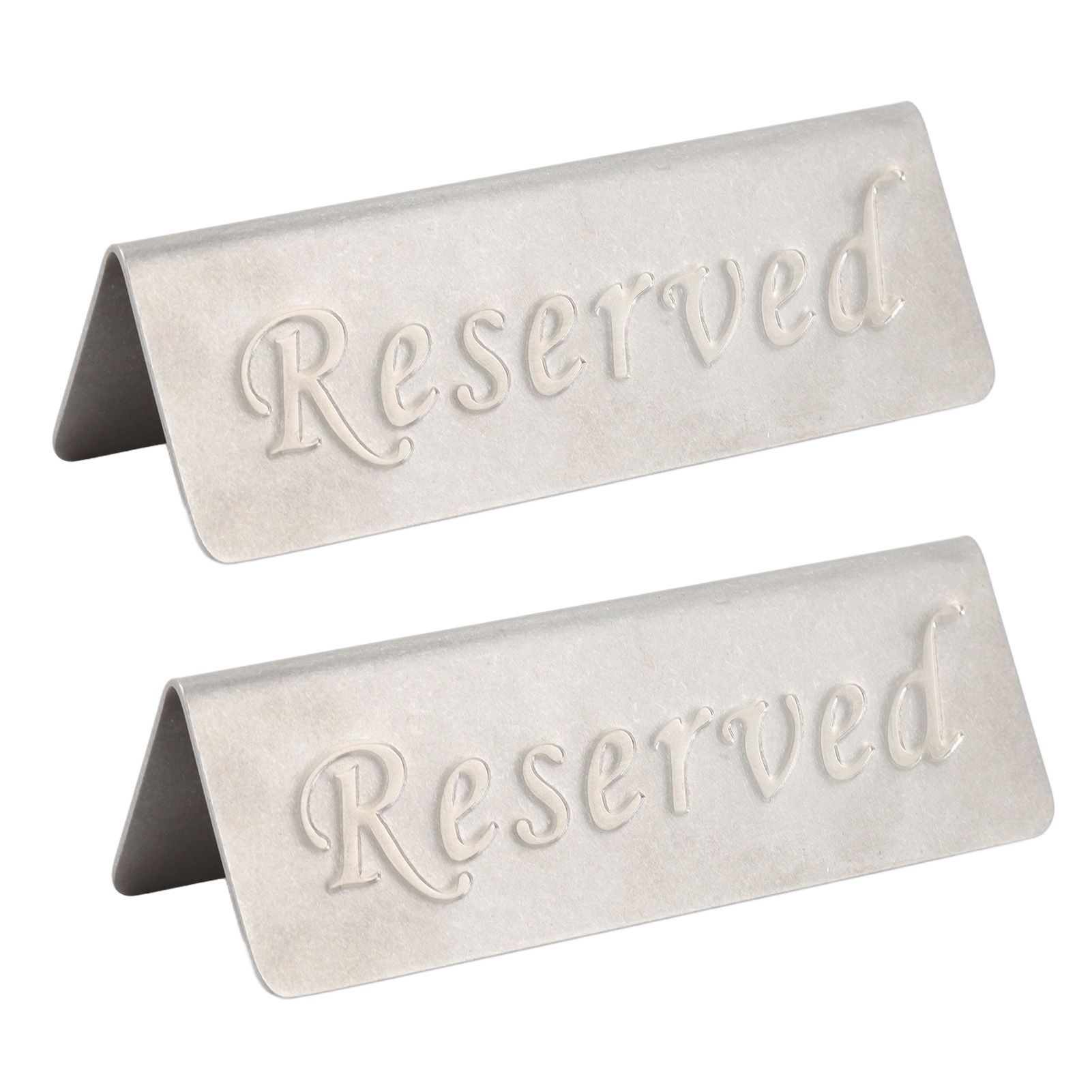 2Pcs Metal Stainless Steel Reserved Sign Double Sided Reserved Table Signs for Restaurants Bar Cafe Tea Room Hotel - Image 6