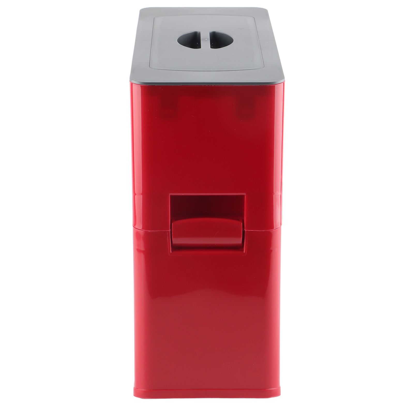 Rice Dispenser Transparent Clear Scale Funnel Type Dust Proof Household Rice Bucket for Soybean Oatmeal S Red 13.4 X 5.9 X 13.8in - Image 7