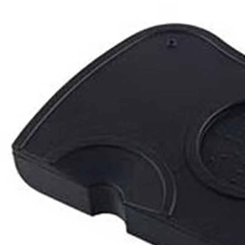Coffee Press Pad Food Grade Silicone Odorless Double Groove Coffee Tamper Mat for Home Cafe Black M 17.5x12.5x0.6/6.9x4.9x0.24in - Image 3