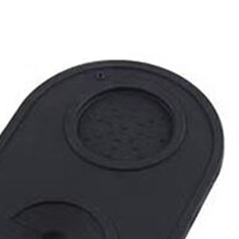 Coffee Press Pad Food Grade Silicone Odorless Double Groove Coffee Tamper Mat for Home Cafe Black S 14x12.5x0.6/5.5x4.9x0.24in - Image 3