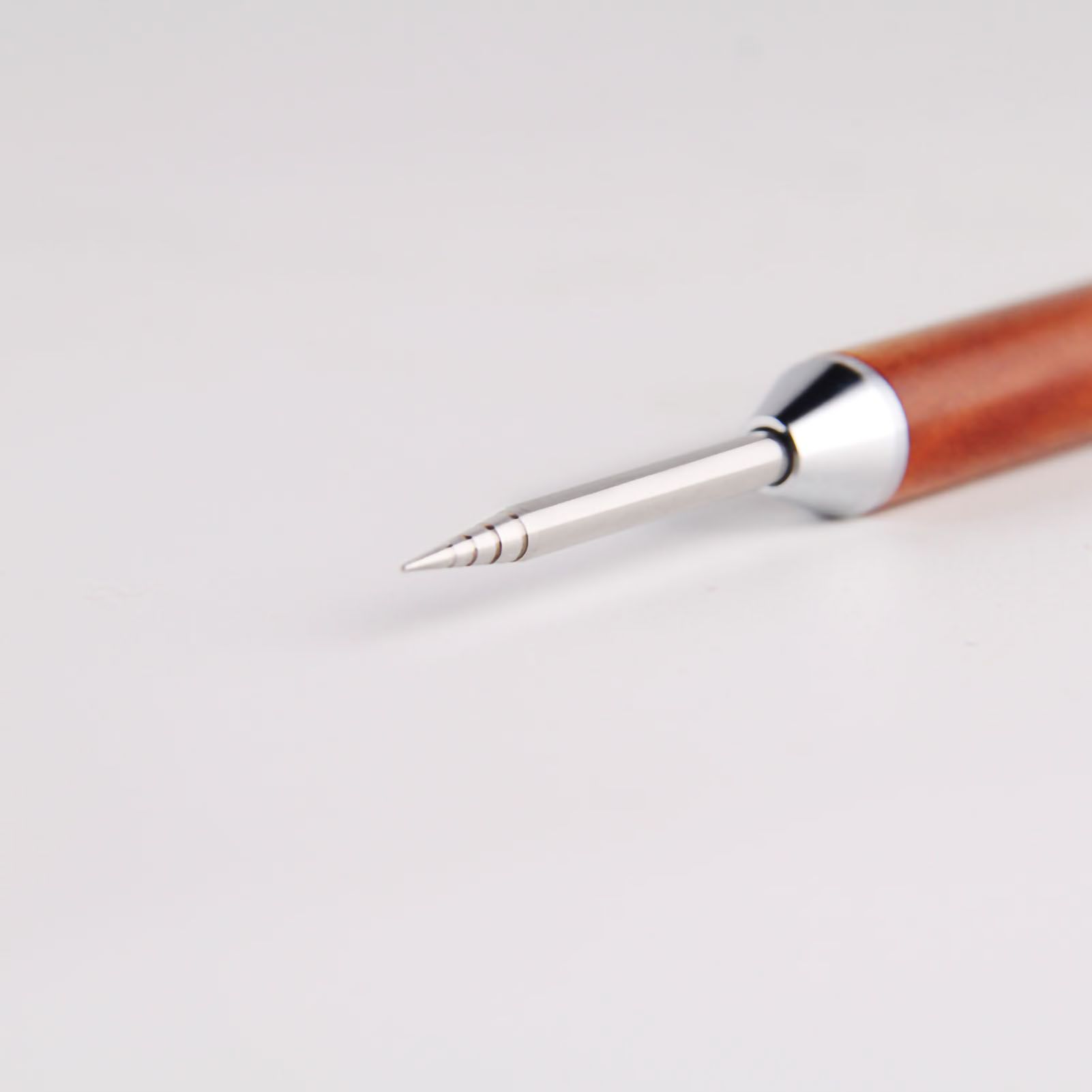 Coffee Art Needle Wood Handle Stainless Steel Latte Carving Pen DIY Coffee Art Tool Pear Wood Handle Coffee Art Needle - Image 3