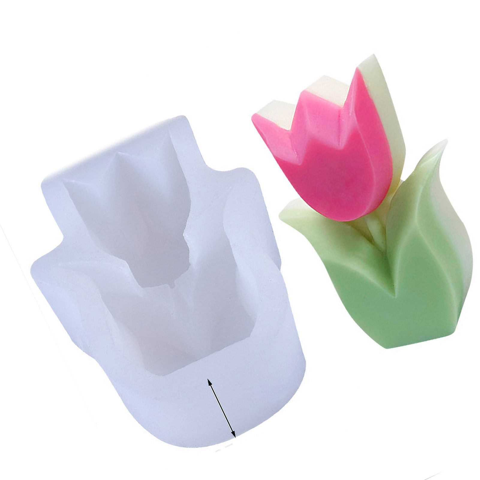 Handmade 3D Silicone Flower Mold Environmentally Friendly Flower Shaped Silicone Mold for DIY Crafts 75x102x37mm - Image 3