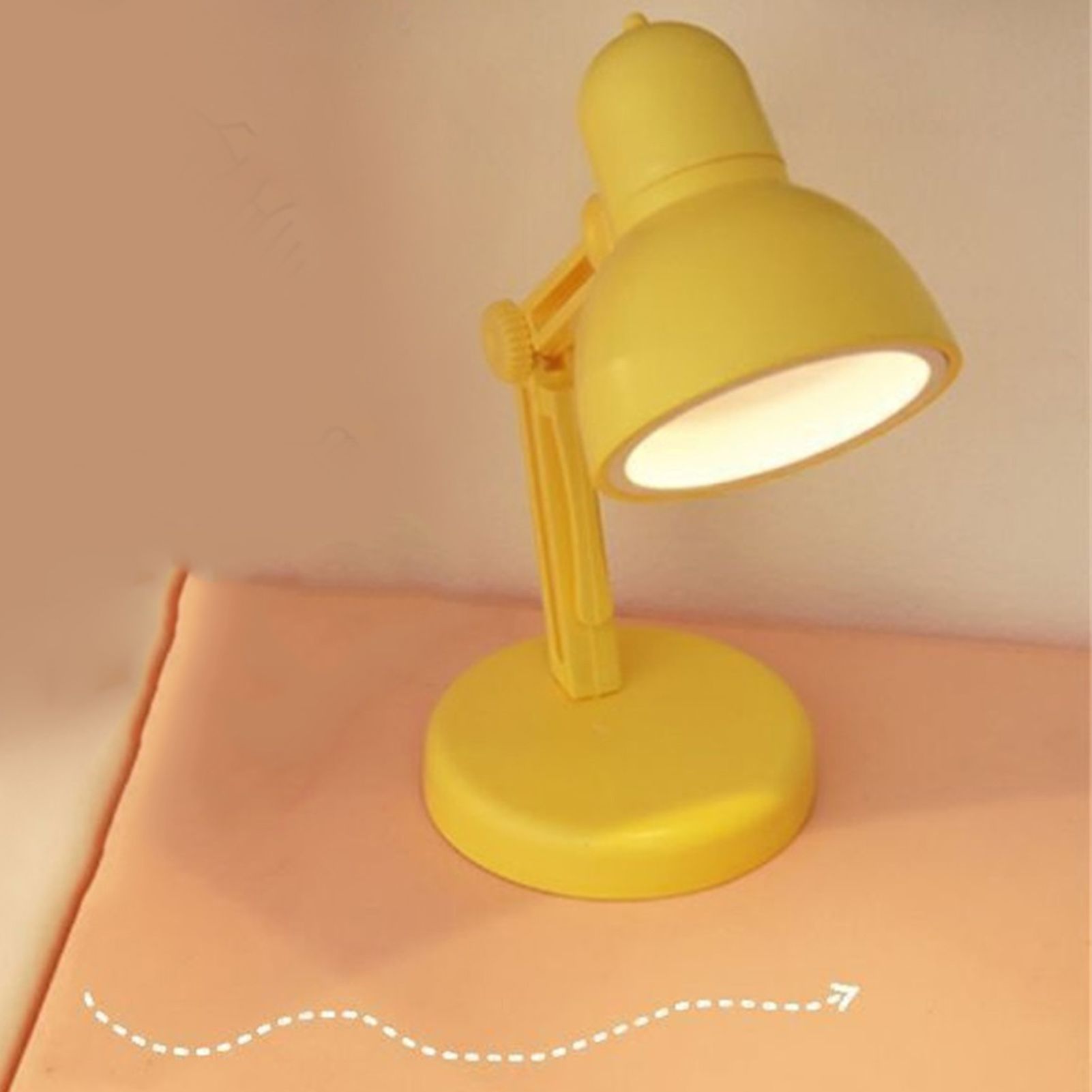Led Table Lamp Folding Desk Lamp Night Light with Detachable Magnetic Base Adjustable for Home Office Reading Yellow - Image 5