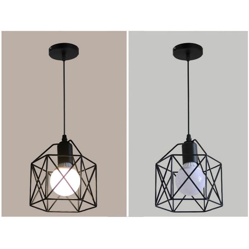 Pendant Light Modern Simple Style Industrial Robust Small Chandelier Hanging Light for Bedroom Aisle Single Head No Bulb - Image 2