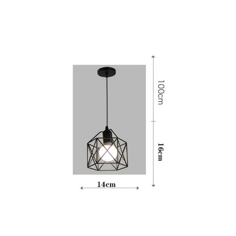 Pendant Light Modern Simple Style Industrial Robust Small Chandelier Hanging Light for Bedroom Aisle Single Head No Bulb - Image 5