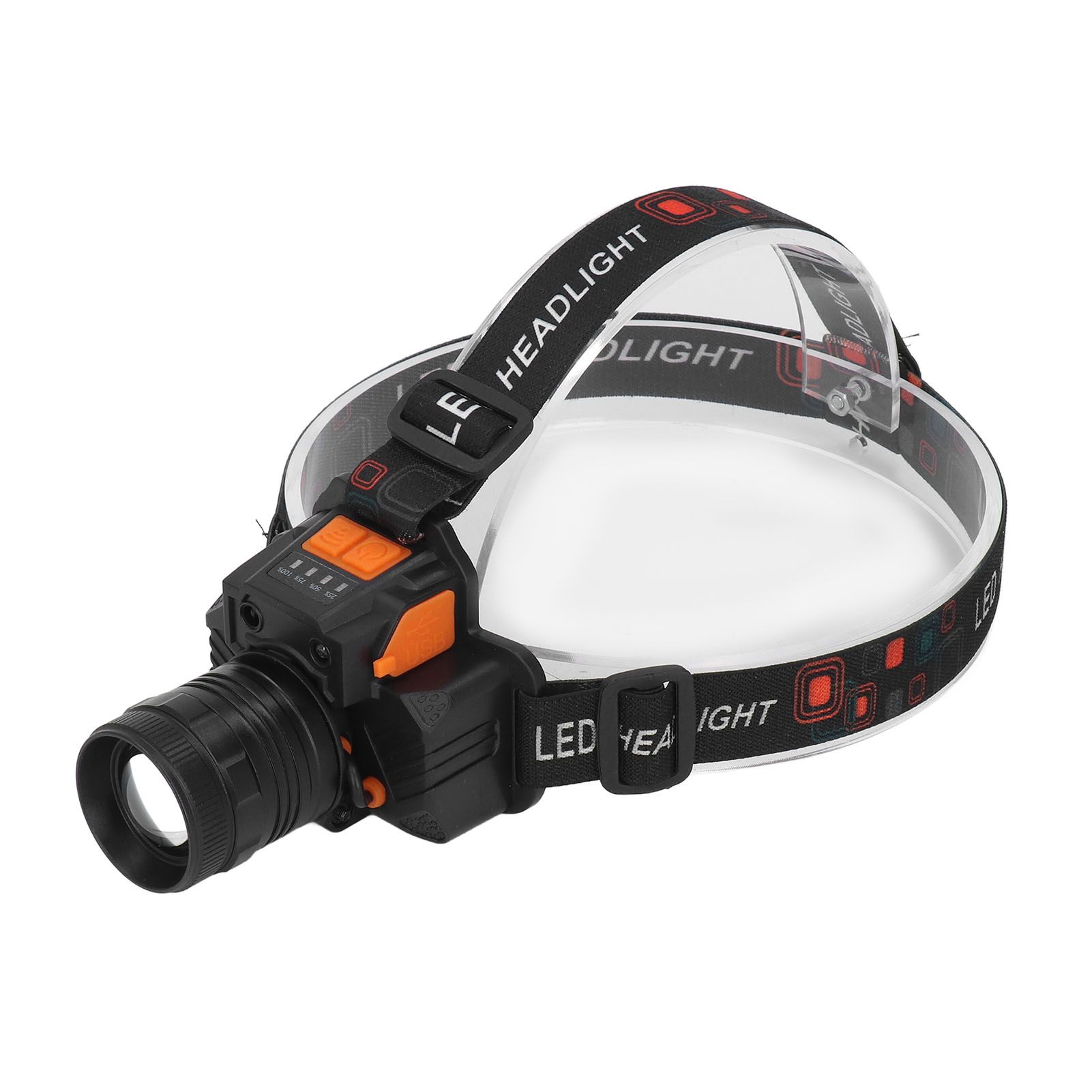 Head Lamp USB Rechargeable 3 Light Modes LED Lens 1500lm Head Flashlight for Emergency Camping Fishing - Image 4