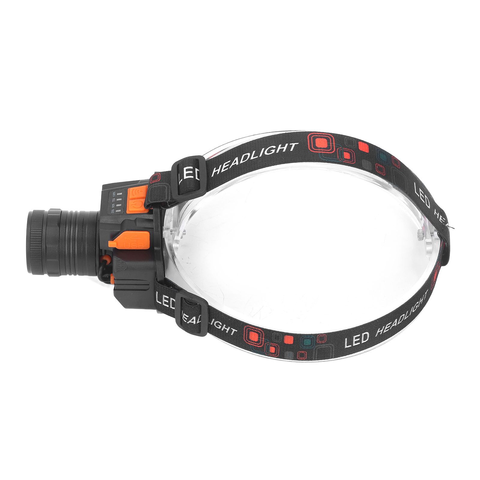 Head Lamp USB Rechargeable 3 Light Modes LED Lens 1500lm Head Flashlight for Emergency Camping Fishing - Image 5