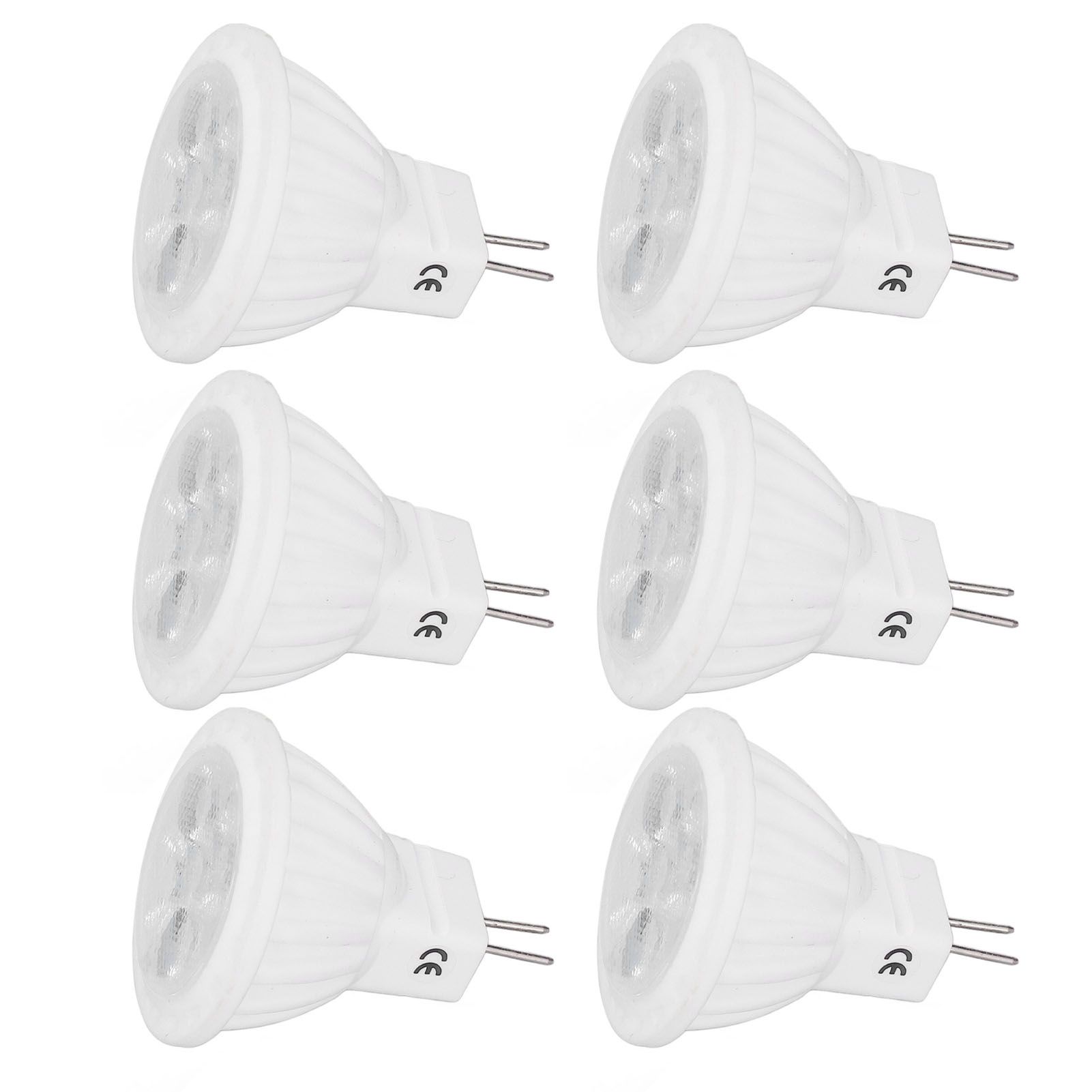 6pcs Brightness Dimming LED Spot Light Bulbs 360LM MR11 LED Landscape Track Light with Ceramic GU4 Base 110V 4W Warm Light 3000K - Image 2