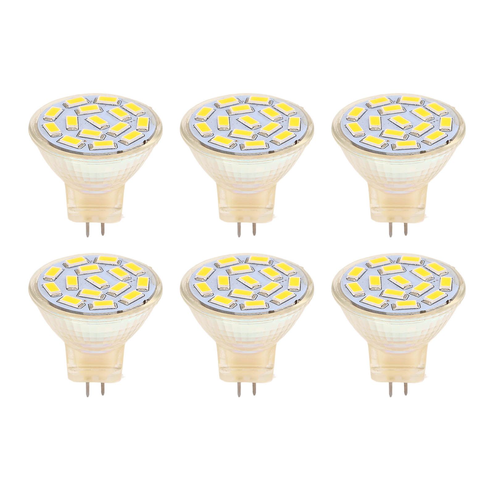 6Pcs GU4 LED Bulb 270LM 15LED Energy Saving Light Bulb MR11 Track Lamp Beads 12V 3W Warm Light 3000K - Image 1