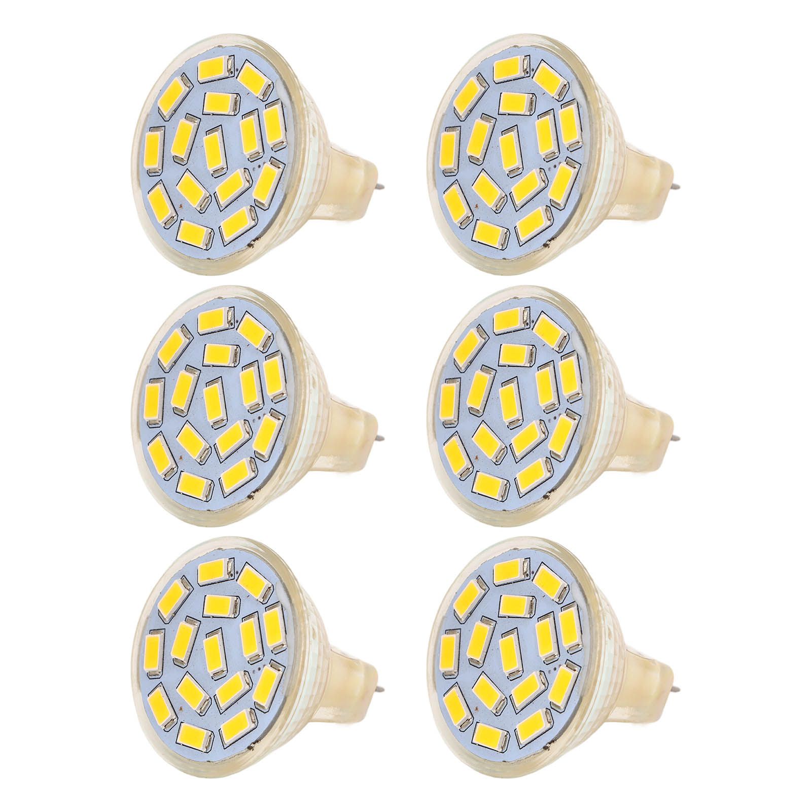 6Pcs GU4 LED Bulb 270LM 15LED Energy Saving Light Bulb MR11 Track Lamp Beads 12V 3W Warm Light 3000K - Image 3