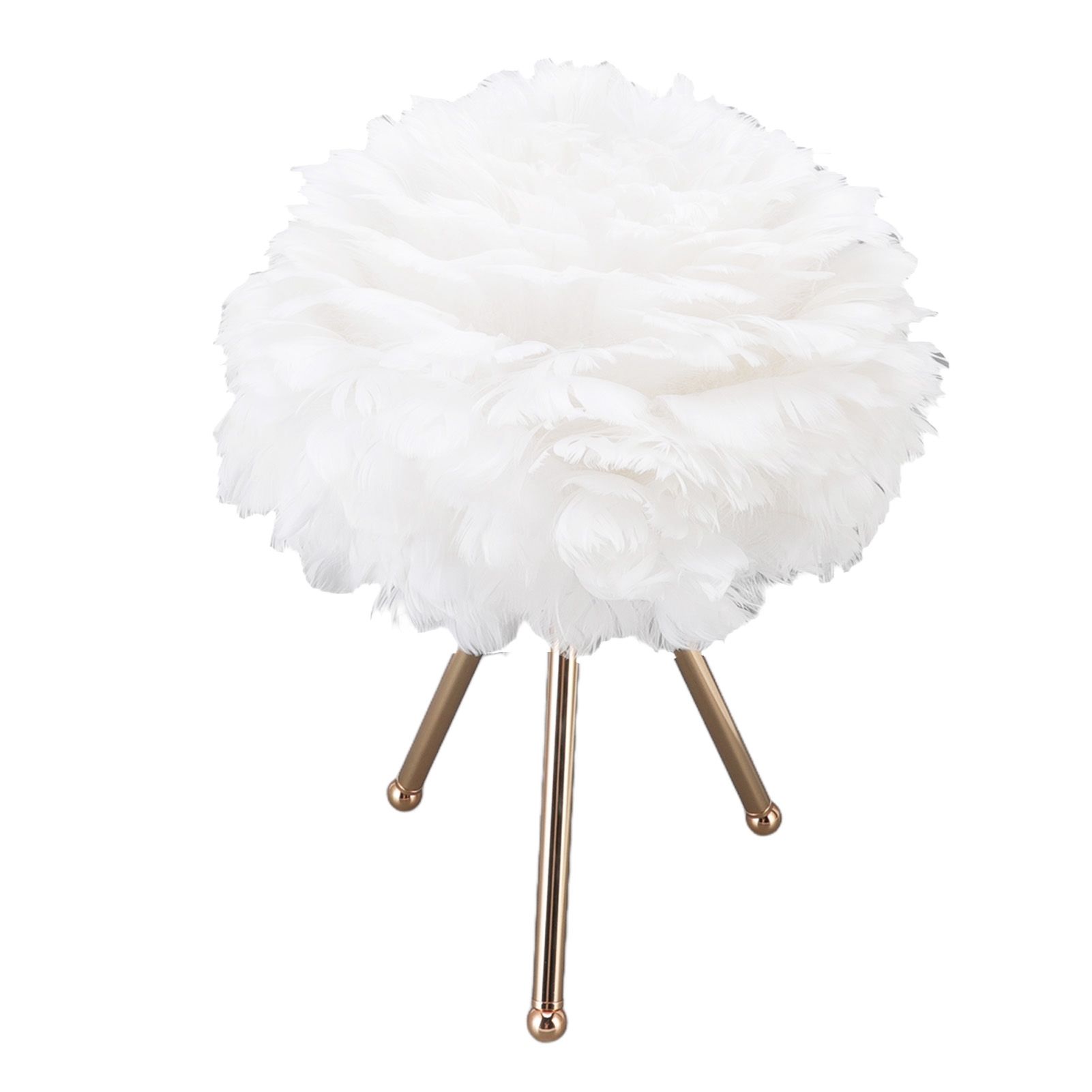 Feather Table Lamp Adjustable Color Brightness Rechargeable Touch Control Decoration Night Light White - Image 5