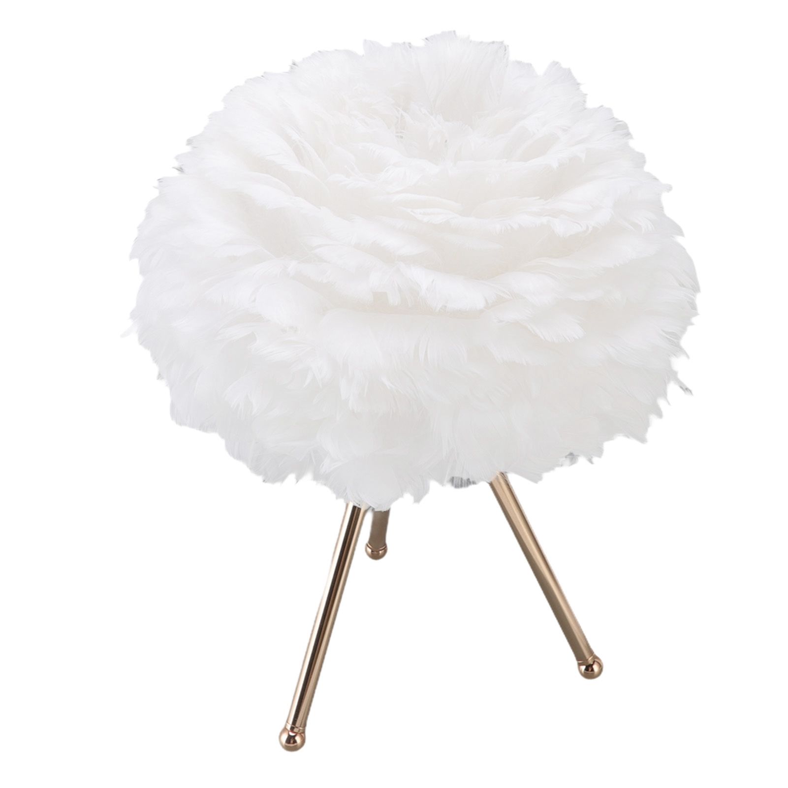Feather Table Lamp Adjustable Color Brightness Rechargeable Touch Control Decoration Night Light White - Image 8