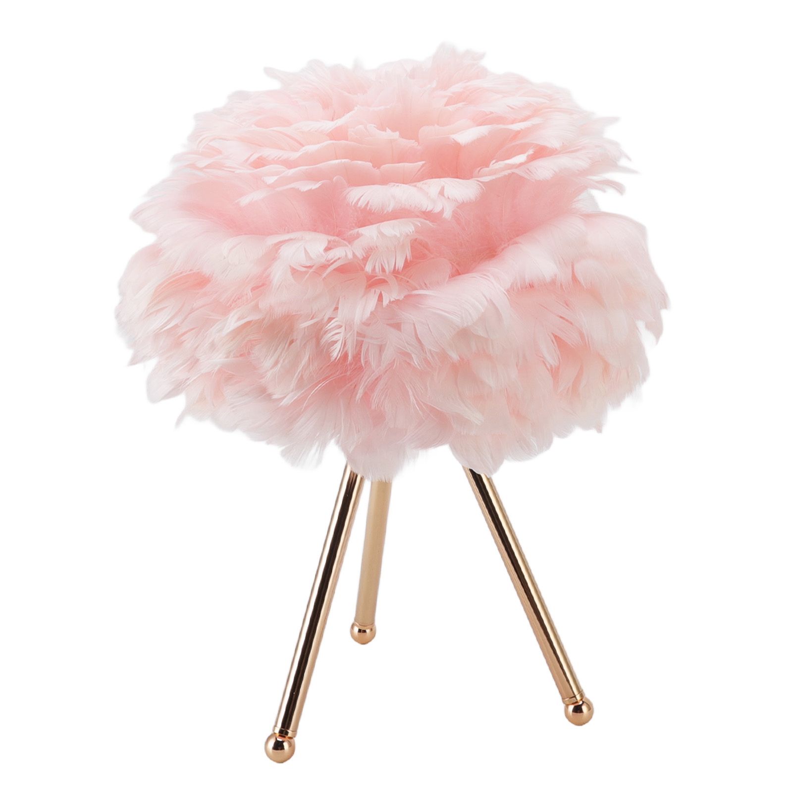 Feather Table Lamp Adjustable Color Brightness Rechargeable Touch Control Decoration Night Light Pink - Image 5