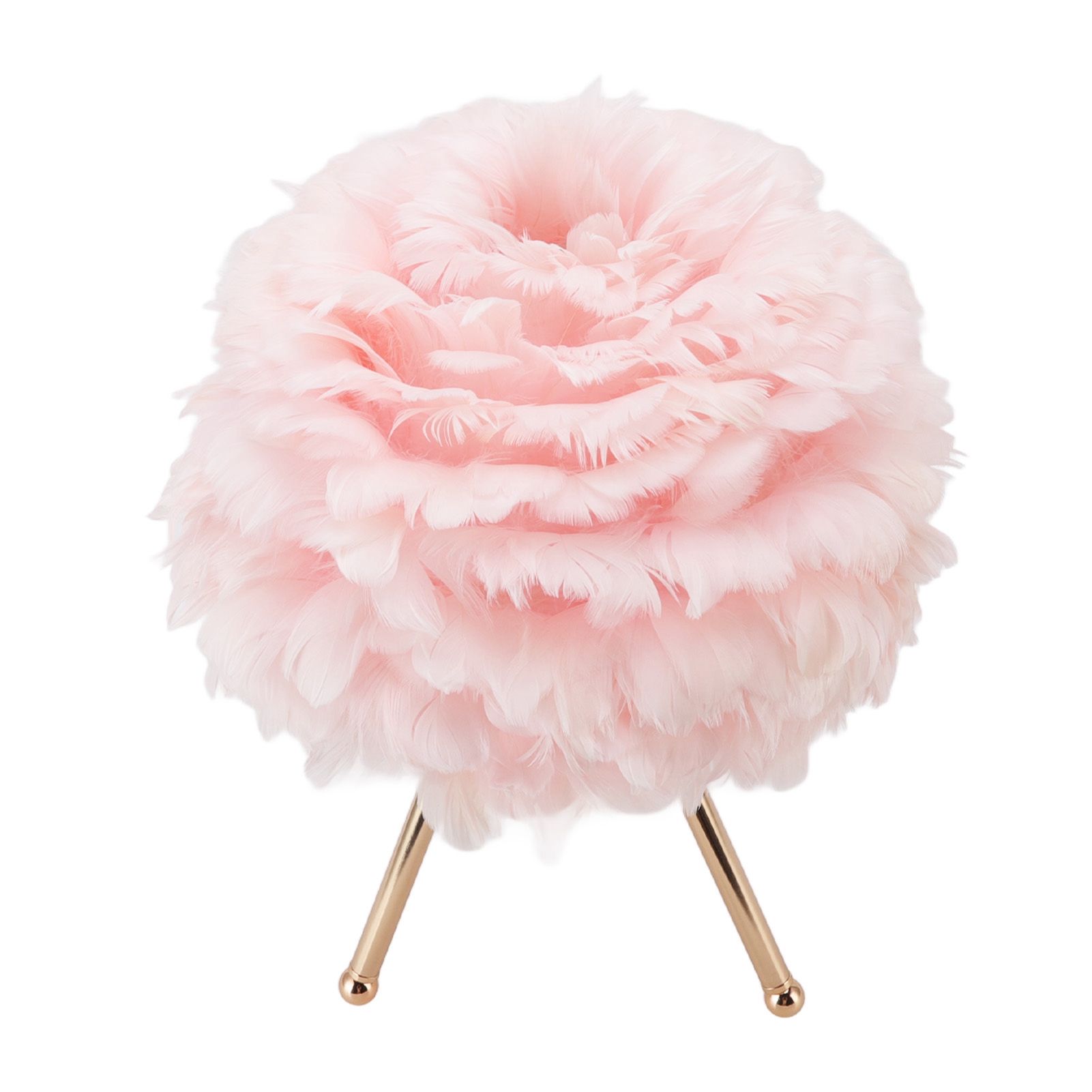 Feather Table Lamp Adjustable Color Brightness Rechargeable Touch Control Decoration Night Light Pink - Image 6