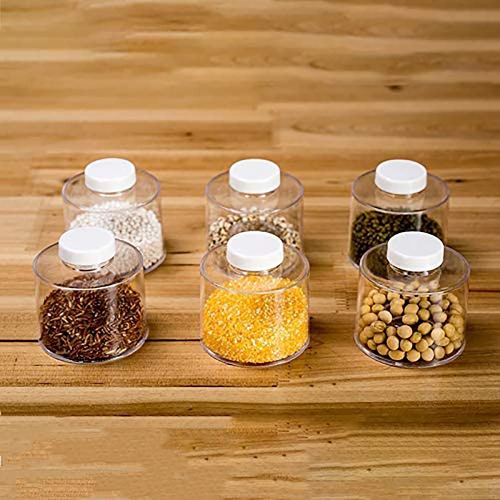 6PCS Spice Storage Boxes Stackable Spice Tower Racks Transparent Seasoning Cans Kitchen Tools - Image 3