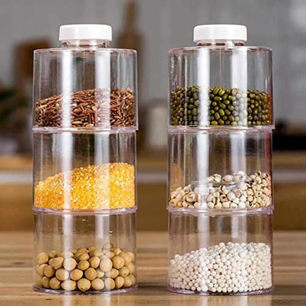 6PCS Spice Storage Boxes Stackable Spice Tower Racks Transparent Seasoning Cans Kitchen Tools - Image 6