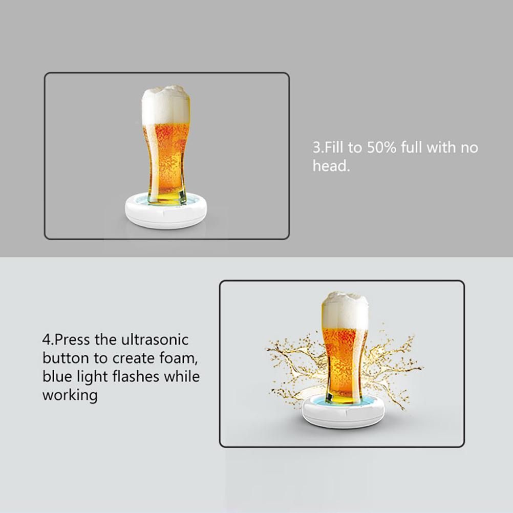 Beer Frother Ultrasonic Beer Foamer Beer Foam Maker for Family Parties Bars - Image 5