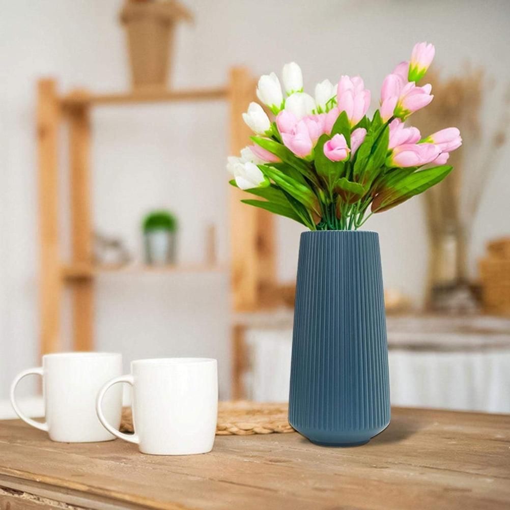 Plastic Flower Vase Modern Decorative Flower Vase for Home Living Room Table Decor - Image 8