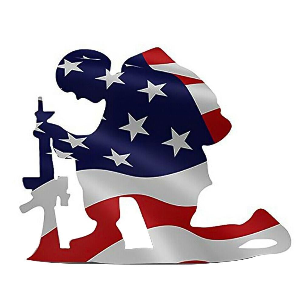 Soldier Silhouette Ornaments Independence Day Garden Art for Lawn Outdoor Home Decoration - Image 1