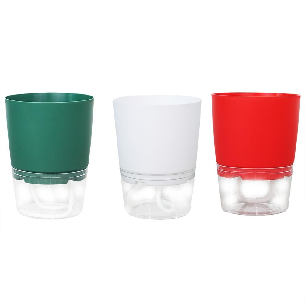 Automatic Self Watering Flower Pot Double Layer Design Water Storage Planter for Office Home Gardening - Image 2