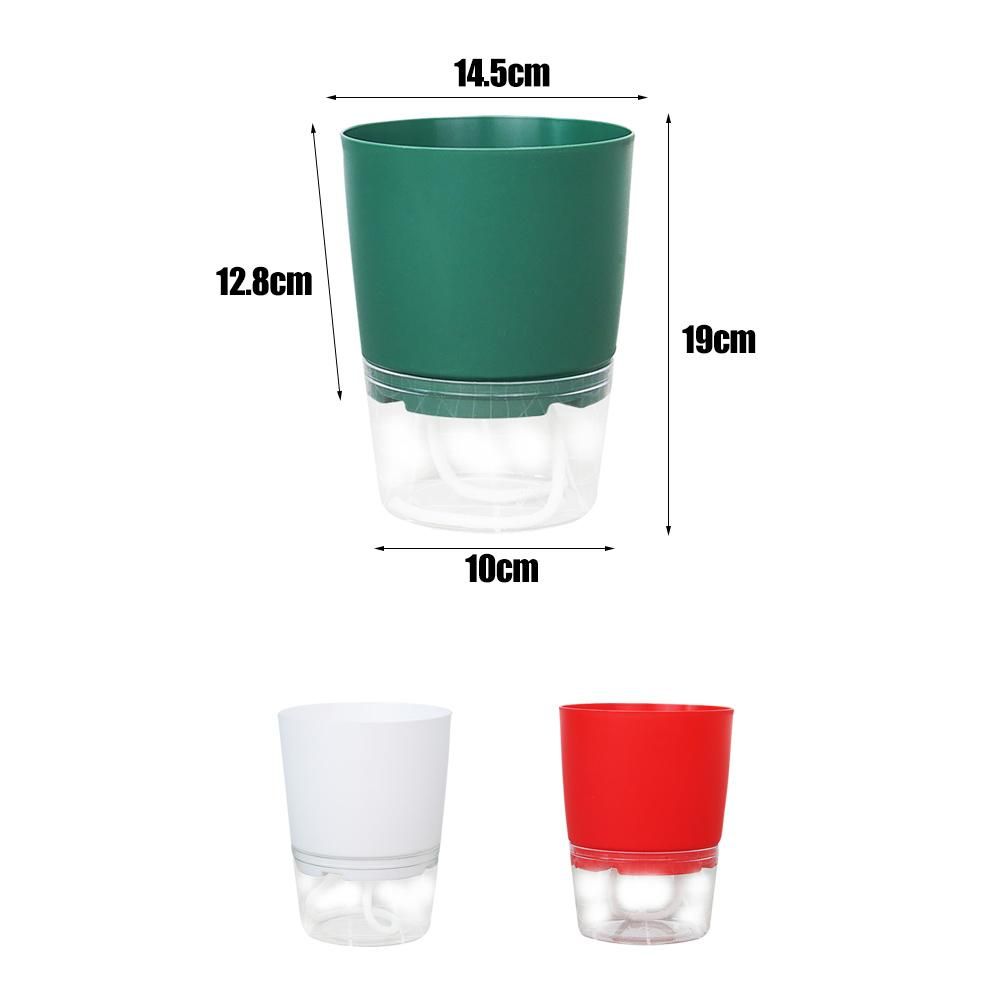 Automatic Self Watering Flower Pot Double Layer Design Water Storage Planter for Office Home Gardening - Image 5