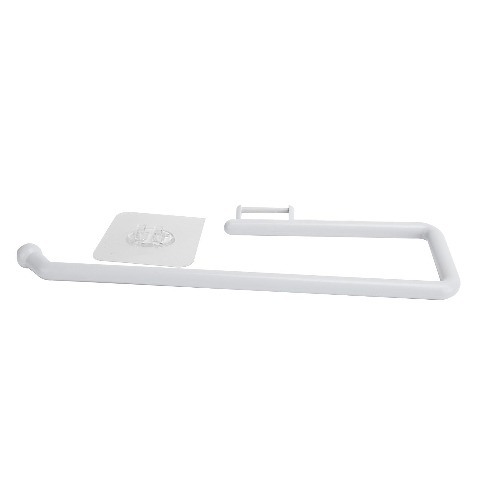 Wall Mounted Paper Roll Holder Towel Hanger Toilet Paper Rack Bathroom Kitchen OrganizerWhite - Image 1