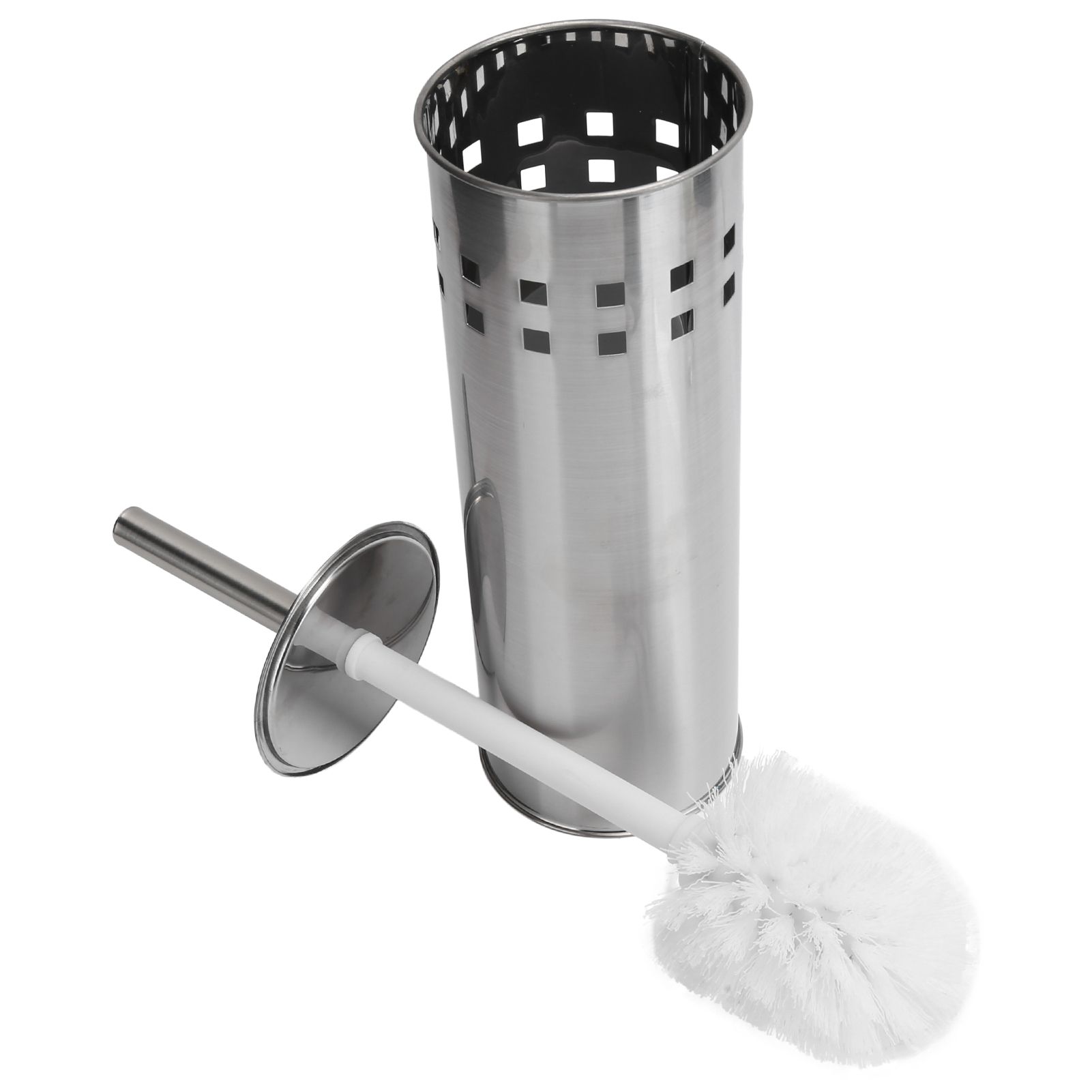 Toilet Brush and Vented Holder Set Stainless Steel Cleaning Brush for Bathroom Toilet - Image 2