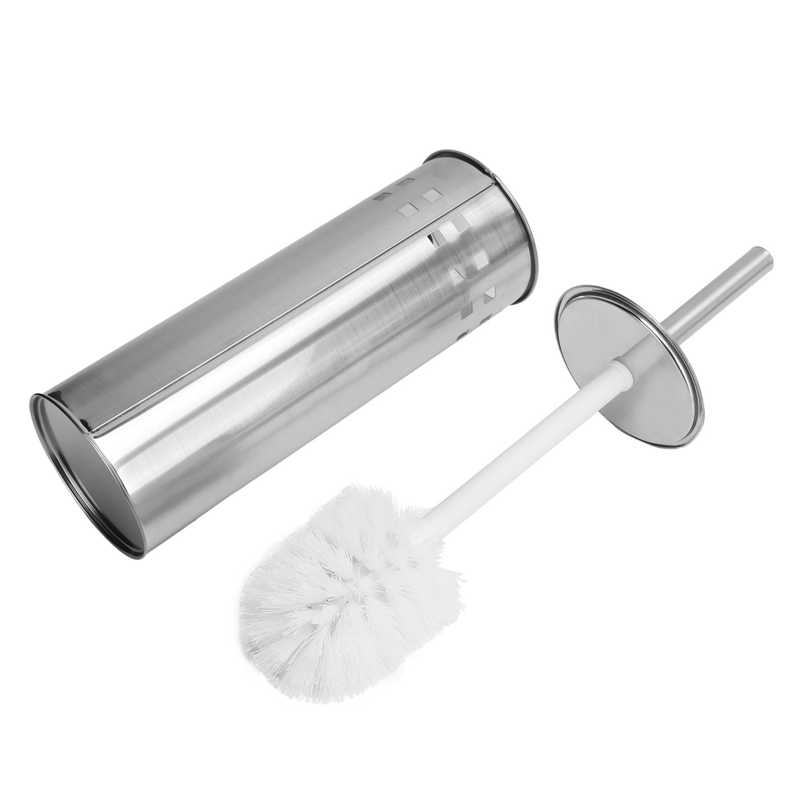 Toilet Brush and Vented Holder Set Stainless Steel Cleaning Brush for Bathroom Toilet - Image 3