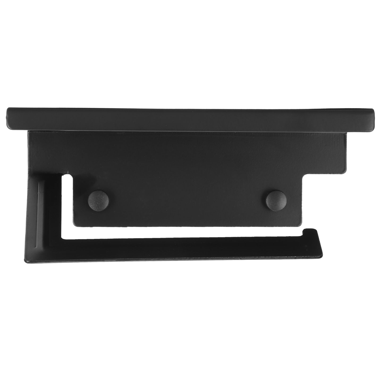 Toilet Paper Rack Wall Mounted Paper Towel Stand with Phone Holder Bathroom Supplies Black - Image 2