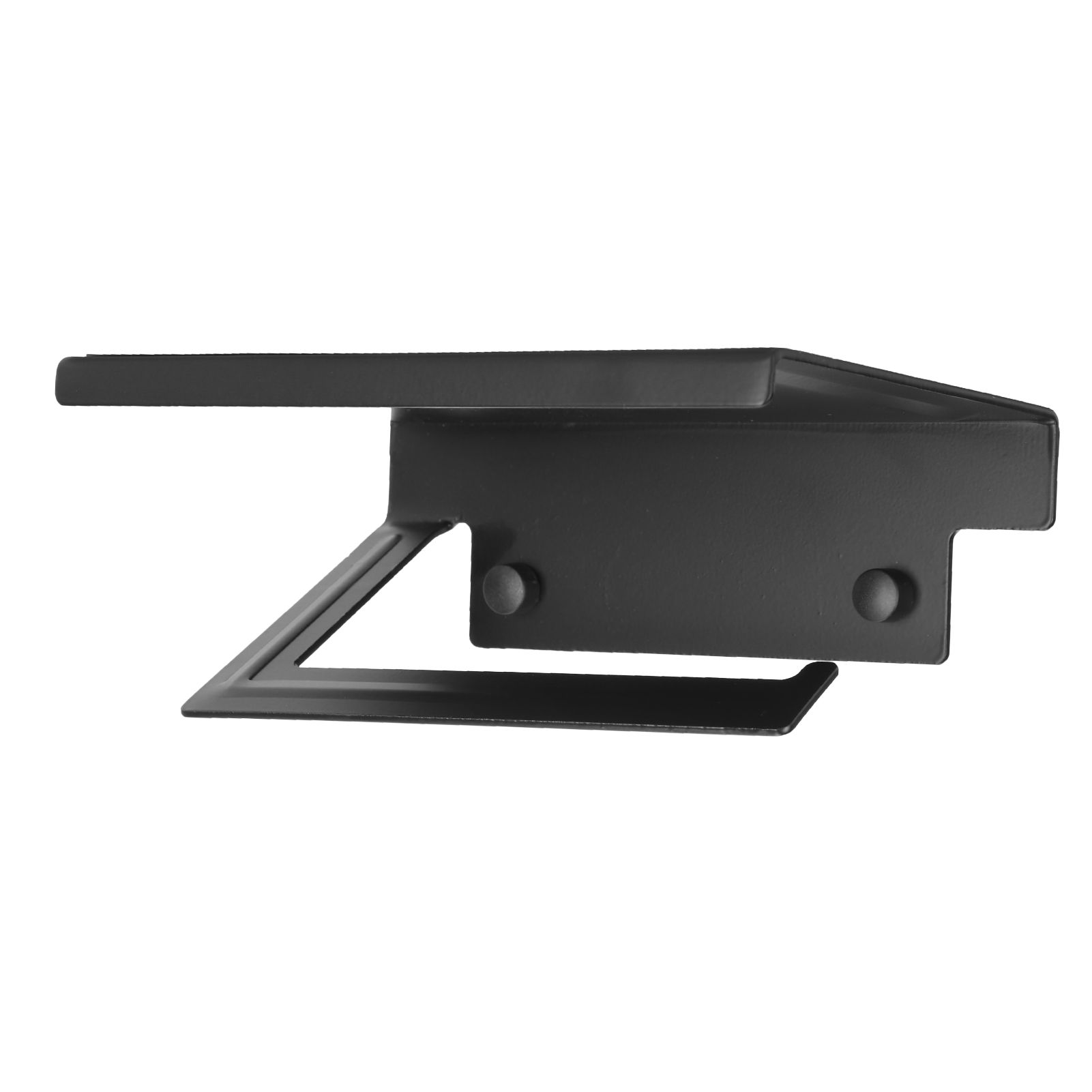 Toilet Paper Rack Wall Mounted Paper Towel Stand with Phone Holder Bathroom Supplies Black - Image 4