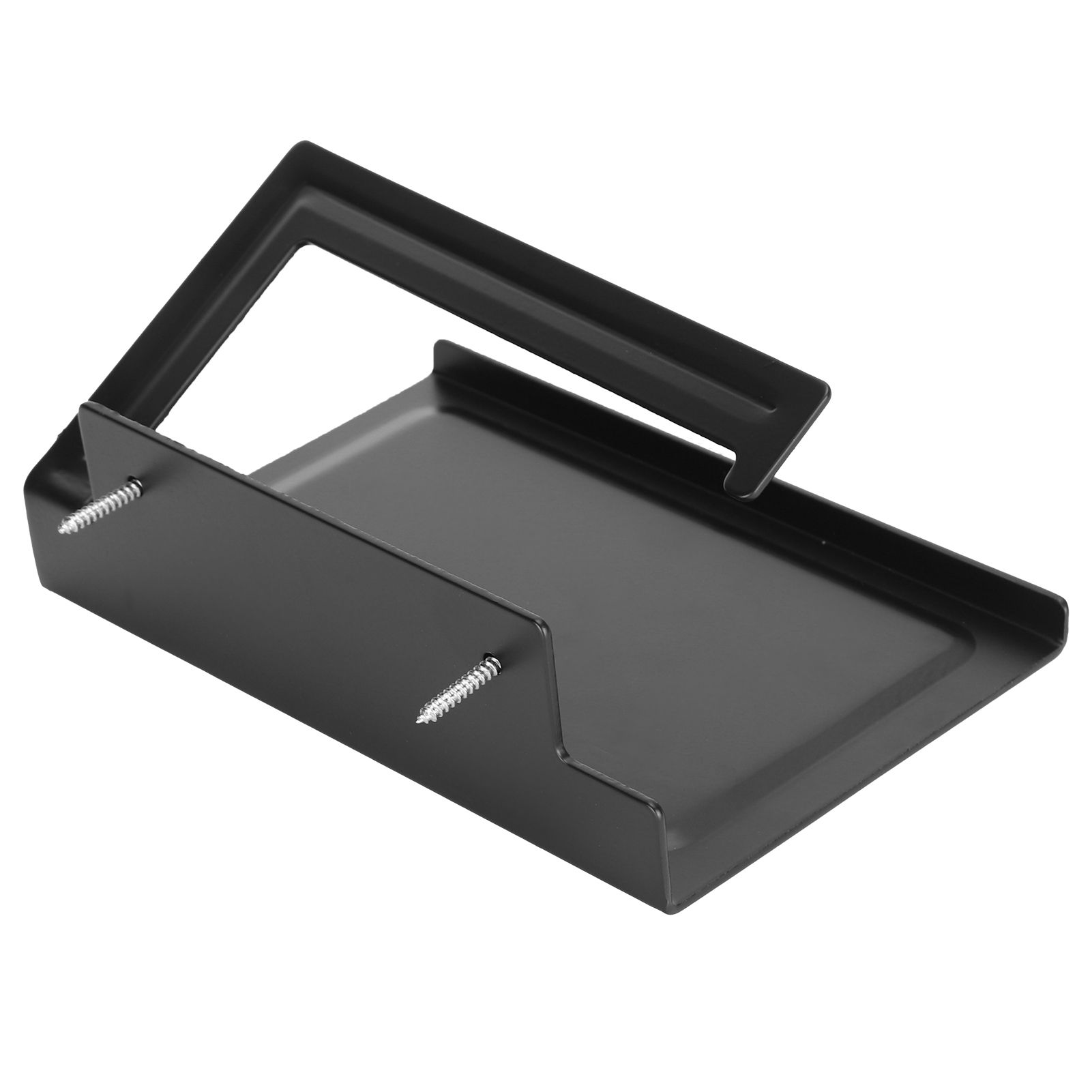 Toilet Paper Rack Wall Mounted Paper Towel Stand with Phone Holder Bathroom Supplies Black - Image 5