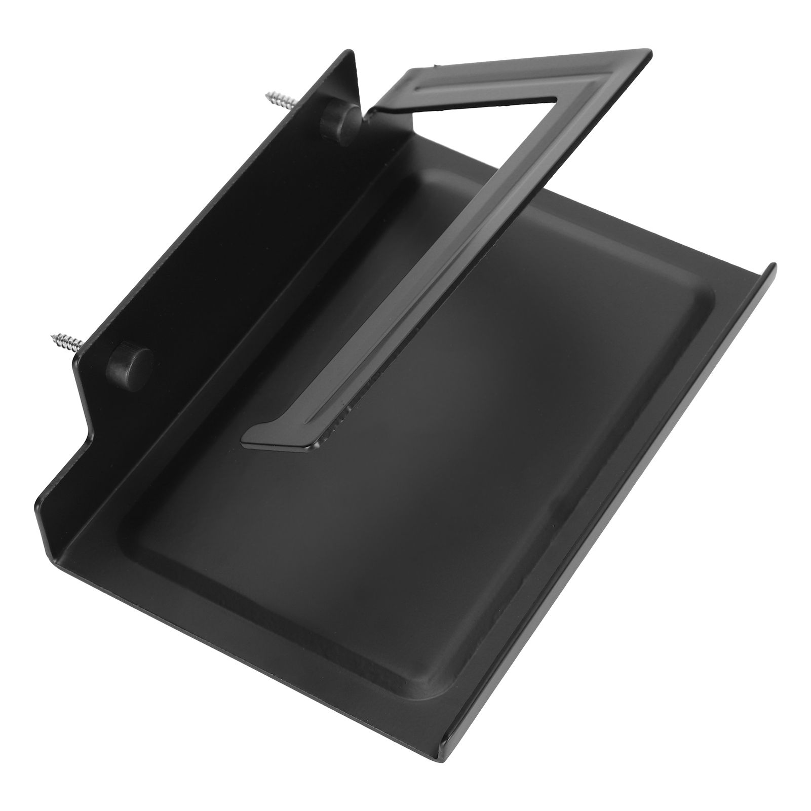 Toilet Paper Rack Wall Mounted Paper Towel Stand with Phone Holder Bathroom Supplies Black - Image 6