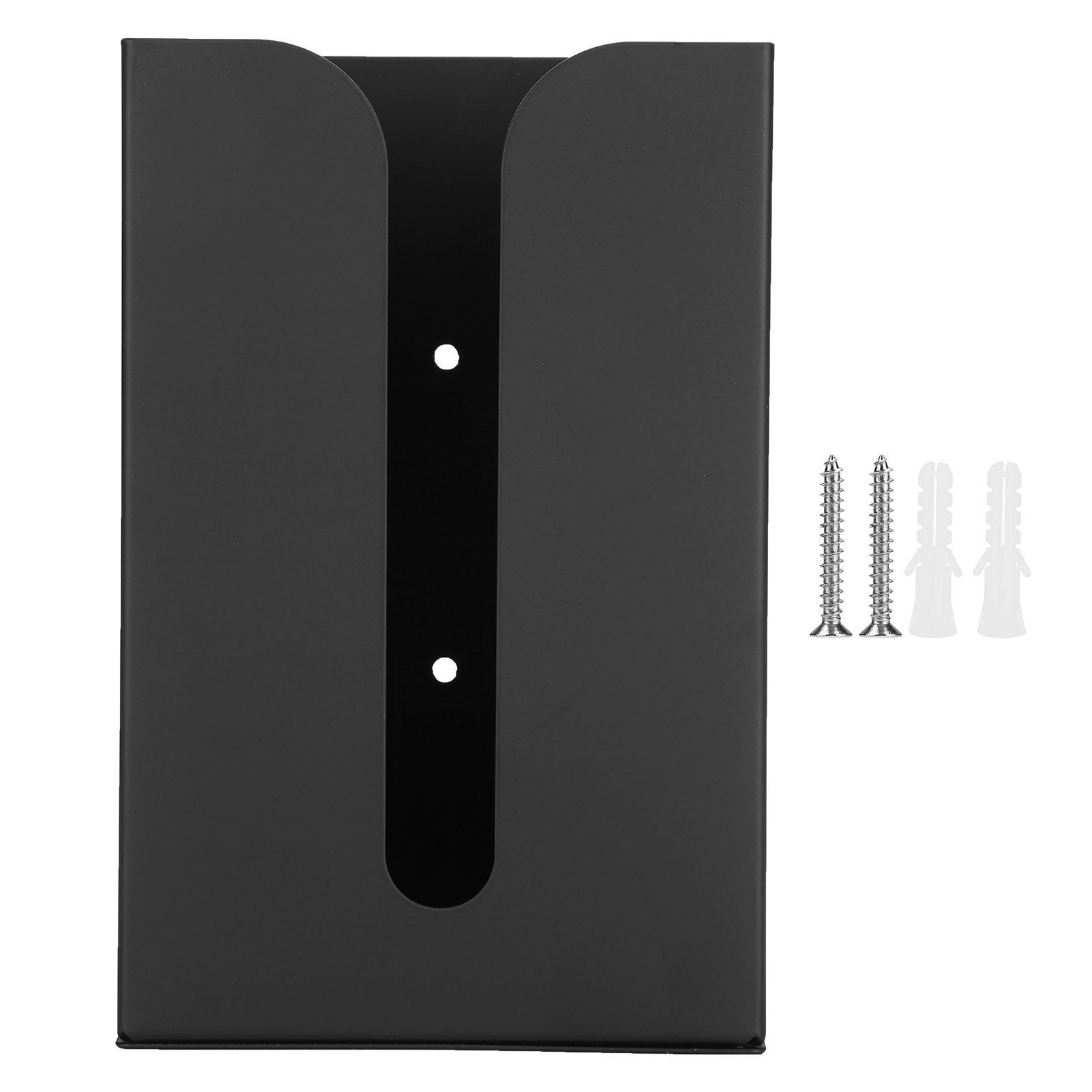 Black Tissue Box Holder Stand Wall Mount Napkin Organizer for Kitchen Bathroom Toilet - Image 1