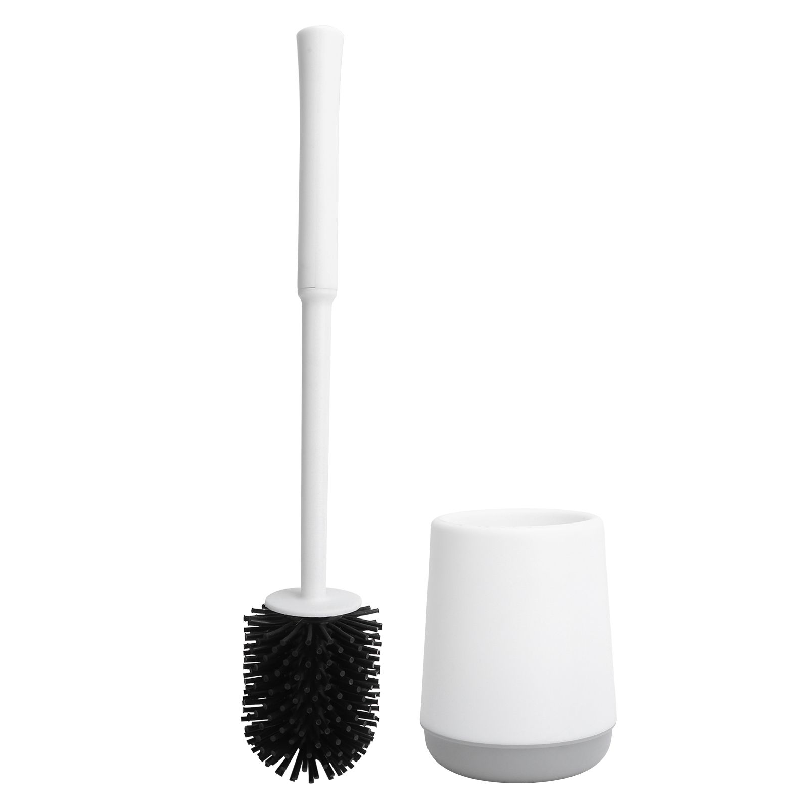 Toilet Brush with Holder Set Wall Mounted Soft Toilet Cleaner Brush for Bathroom - Image 2