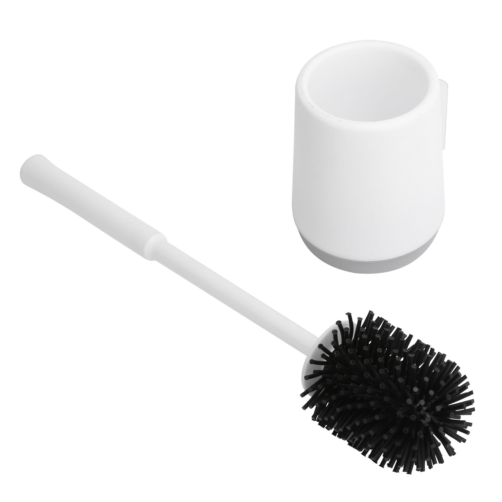 Toilet Brush with Holder Set Wall Mounted Soft Toilet Cleaner Brush for Bathroom - Image 4