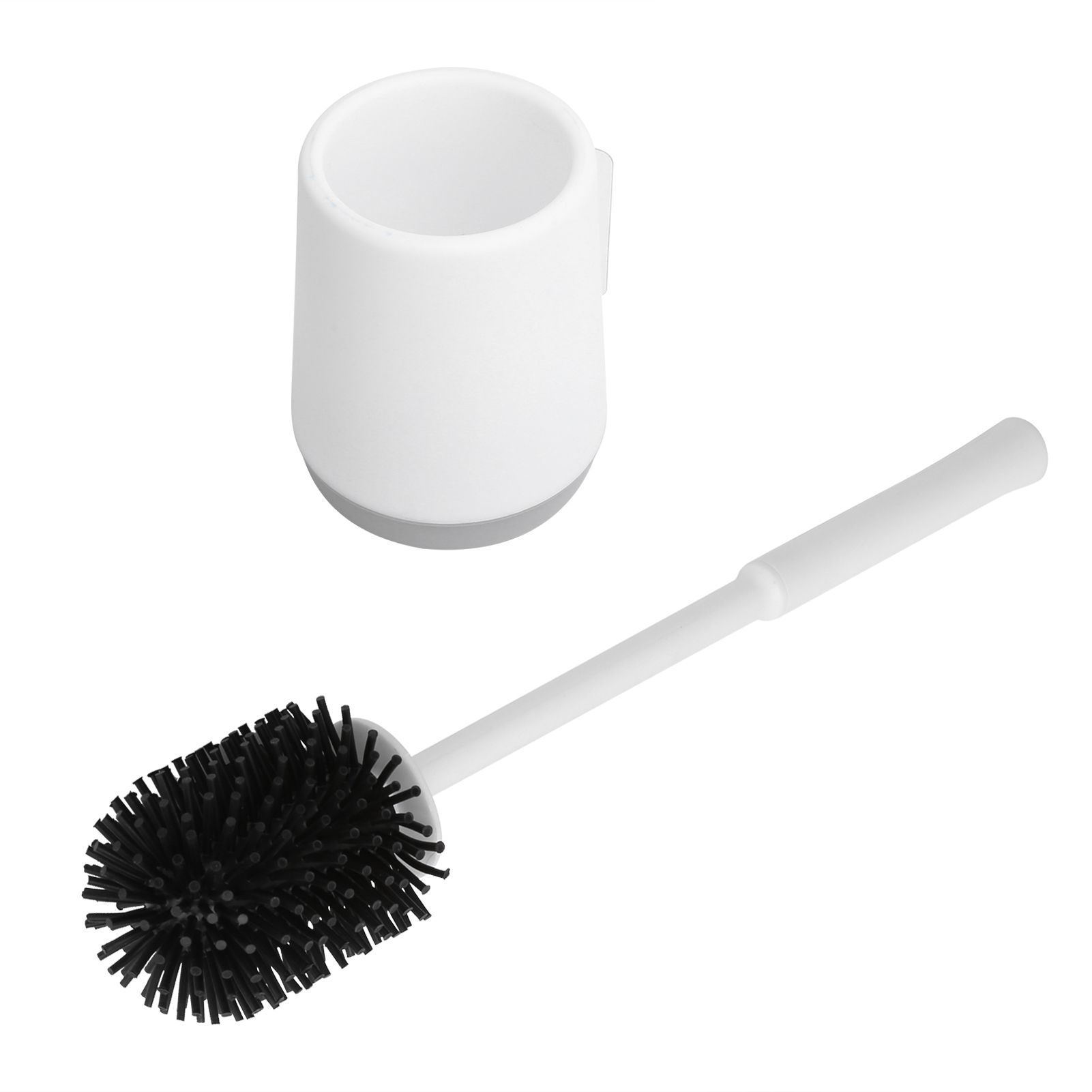 Toilet Brush with Holder Set Wall Mounted Soft Toilet Cleaner Brush for Bathroom - Image 5
