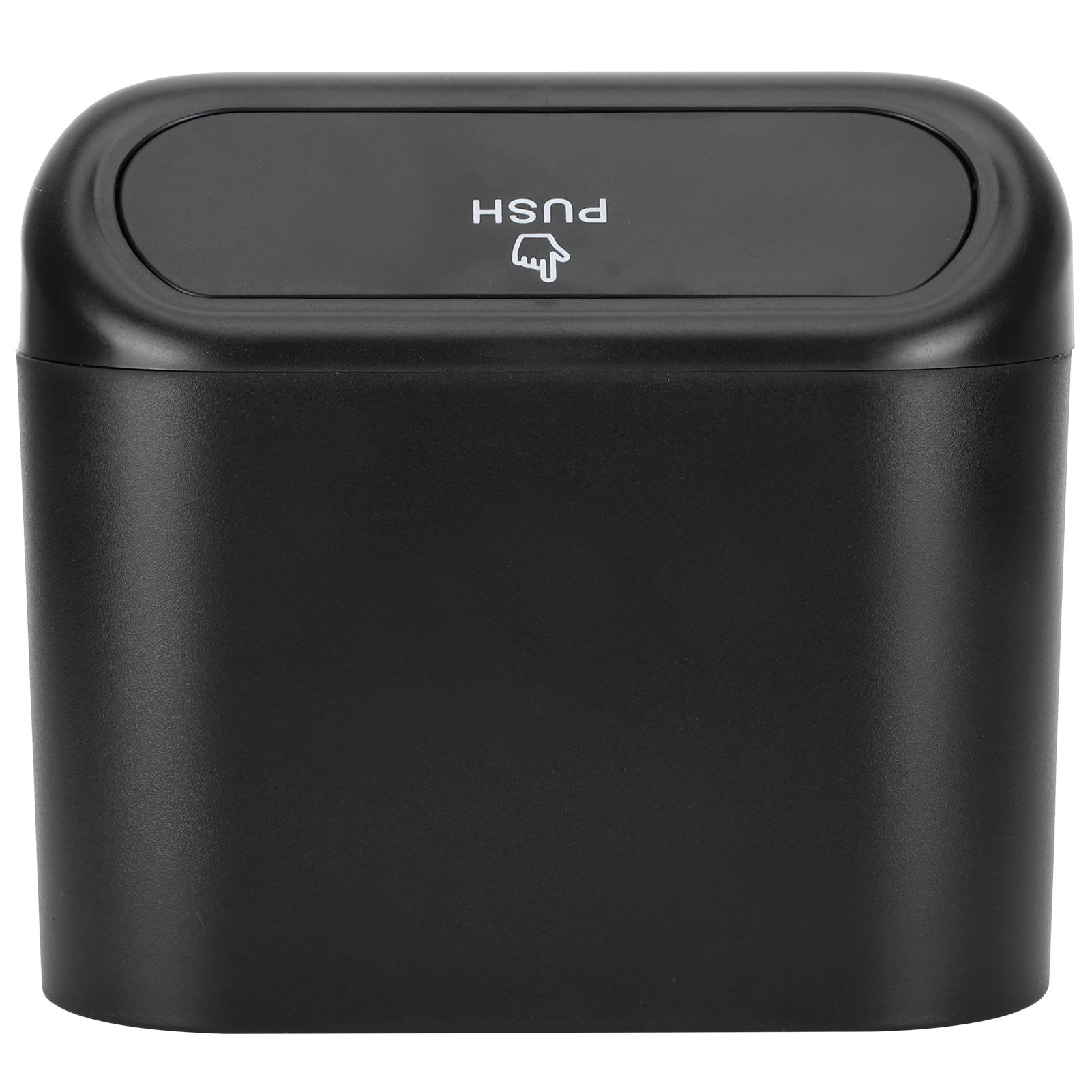 Car Trash Can Portable Hanging Garbage Waste Bin with Lid Vehicle Interior Accessory Black - Image 1