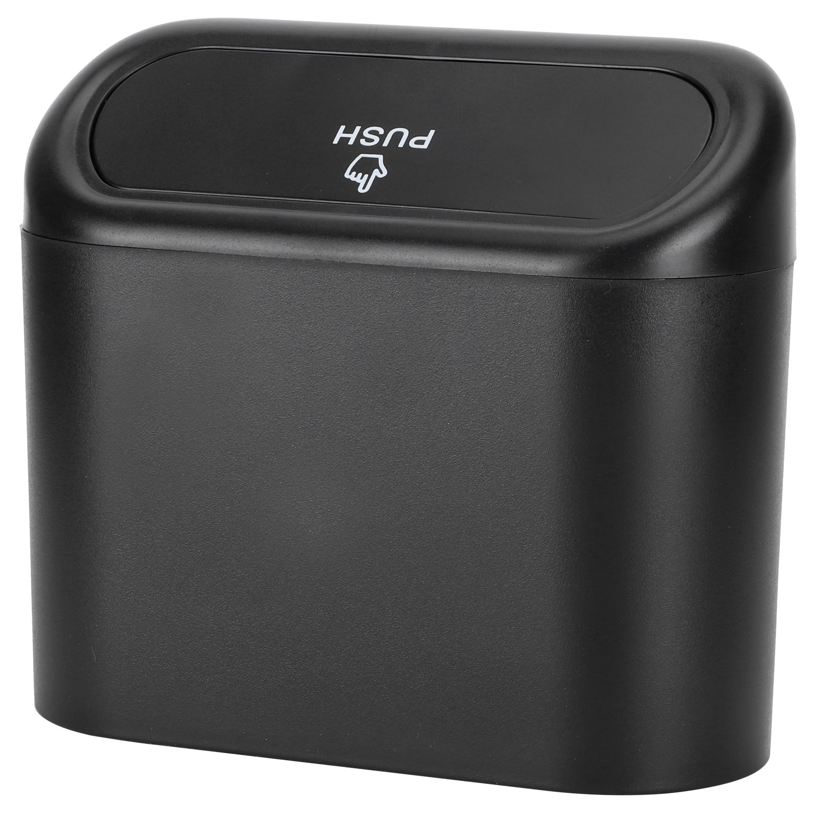 Car Trash Can Portable Hanging Garbage Waste Bin with Lid Vehicle Interior Accessory Black - Image 3