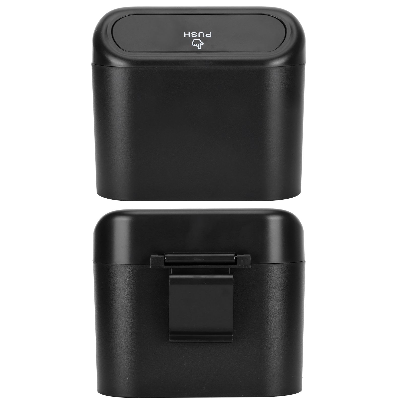 Car Trash Can Portable Hanging Garbage Waste Bin with Lid Vehicle Interior Accessory Black - Image 8