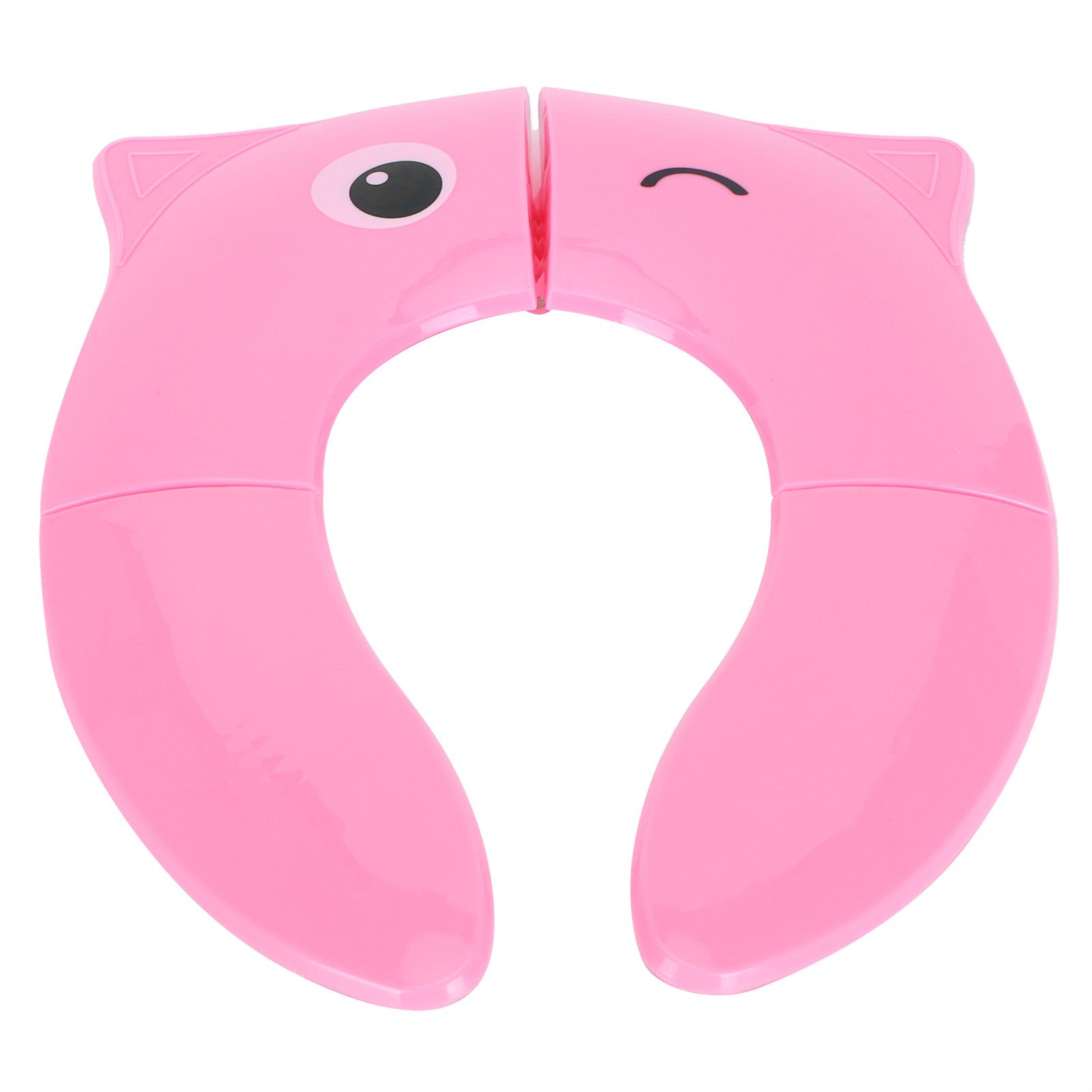 Folding Potty Seat Pad Portable Baby Toddler Toilet Training Seat Non Slip Pad for Travel(Pink ) - Image 2