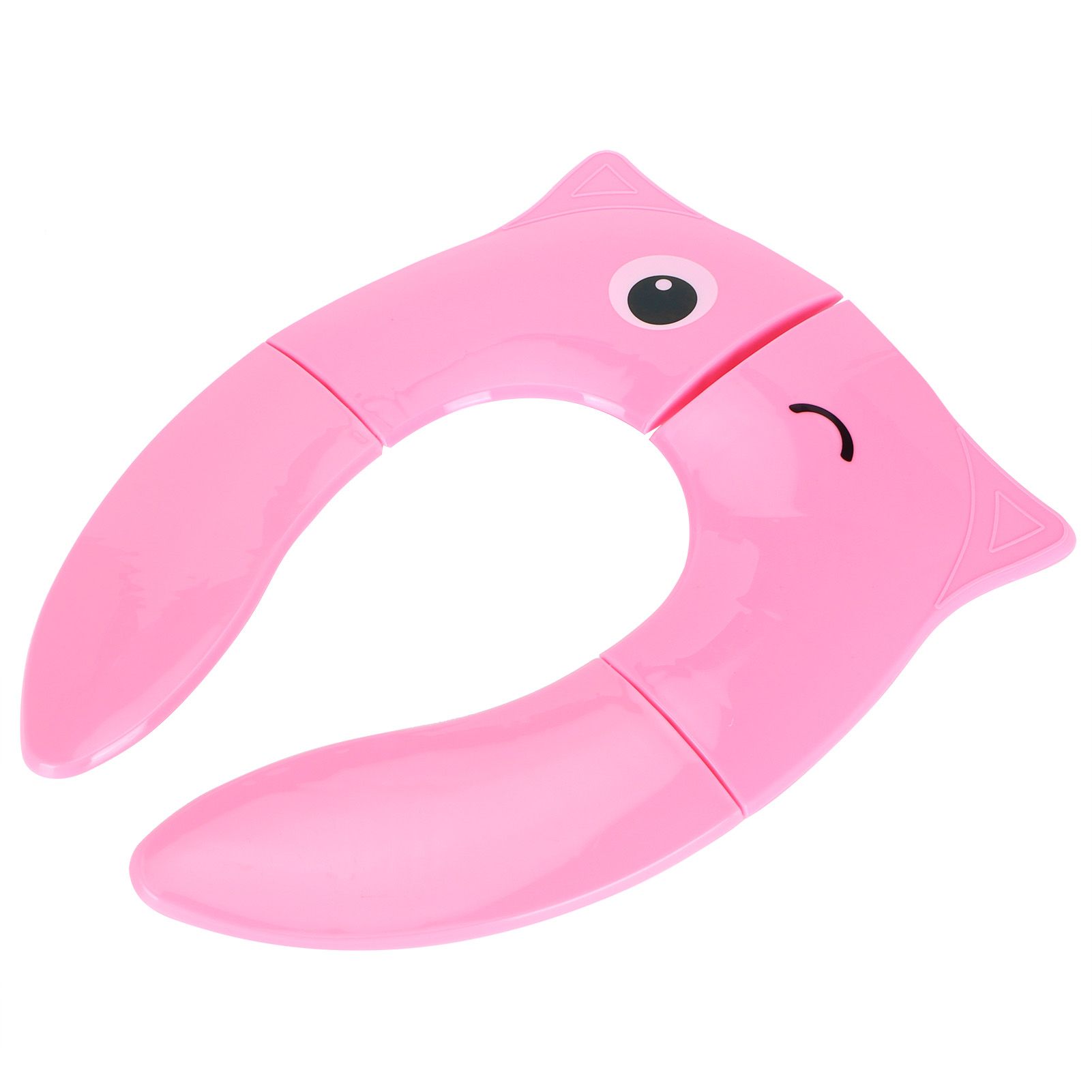 Folding Potty Seat Pad Portable Baby Toddler Toilet Training Seat Non Slip Pad for Travel(Pink ) - Image 3