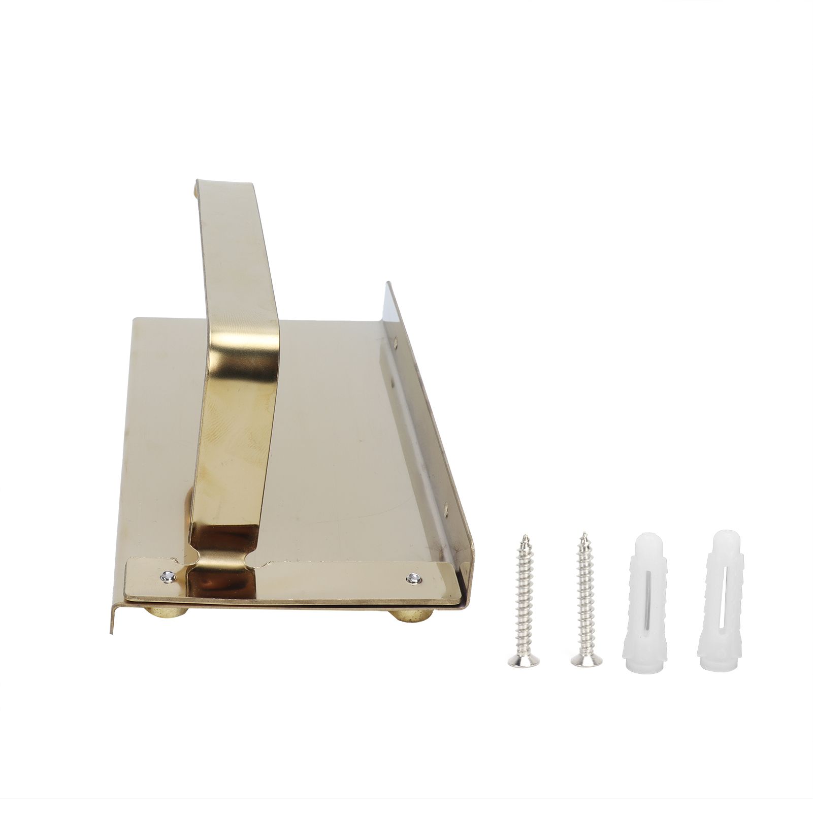 Golden Stainless Steel Roll Paper Shelf Bathroom Toilet Paper Holder Rack for Home - Image 1