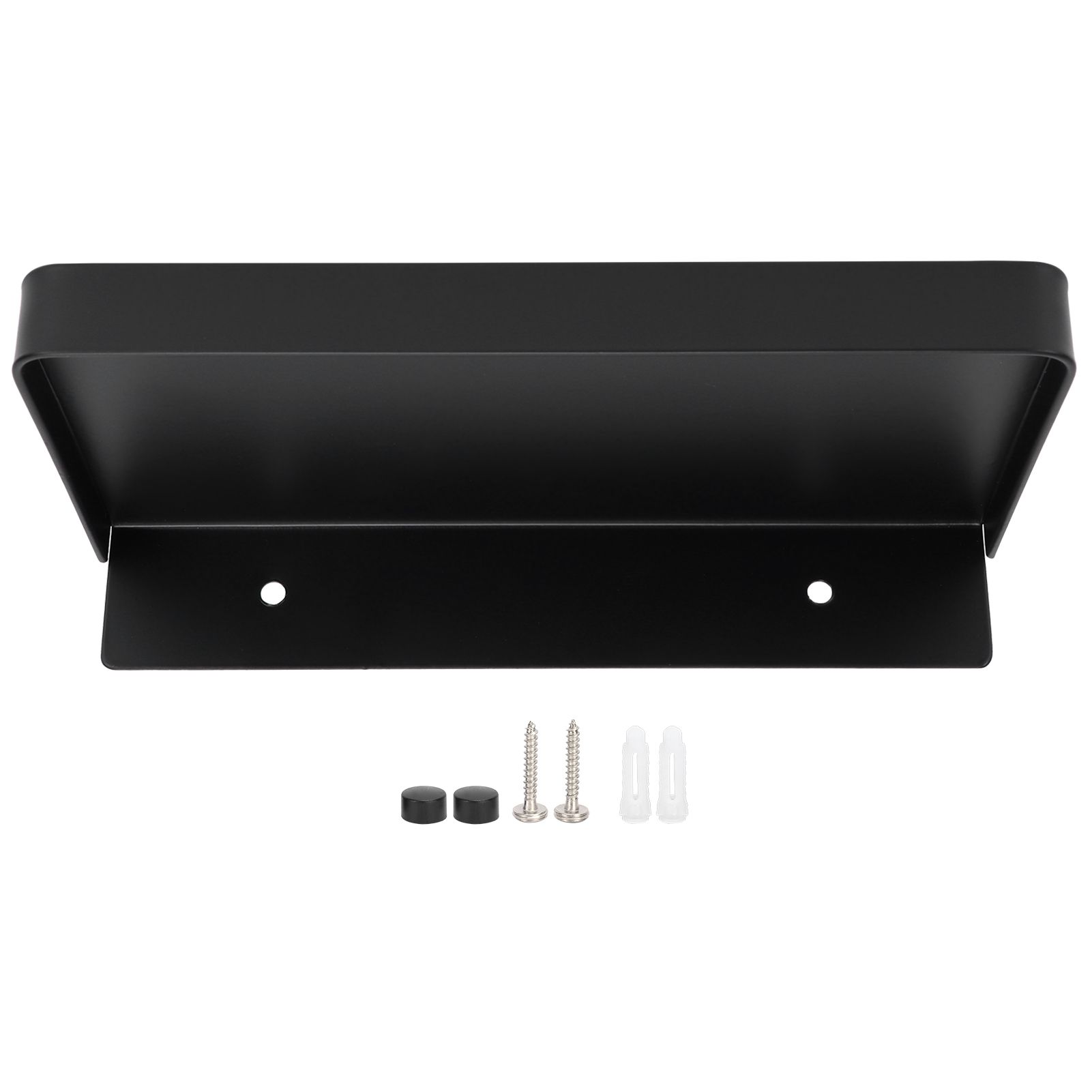Bathroom Phone Holder Wall Mounted Thick Phone Storage Shelf Toilet Accessory 185x90mmBlack - Image 1