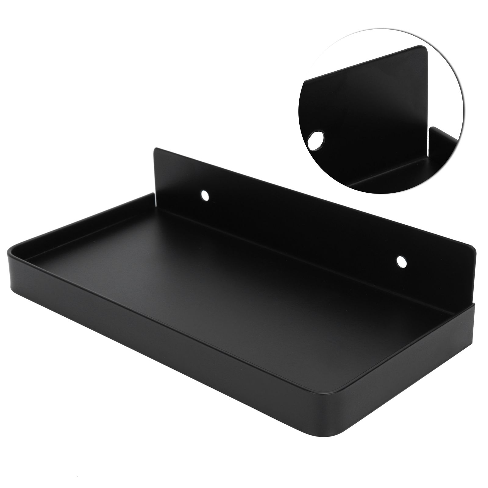 Bathroom Phone Holder Wall Mounted Thick Phone Storage Shelf Toilet Accessory 185x90mmBlack - Image 6