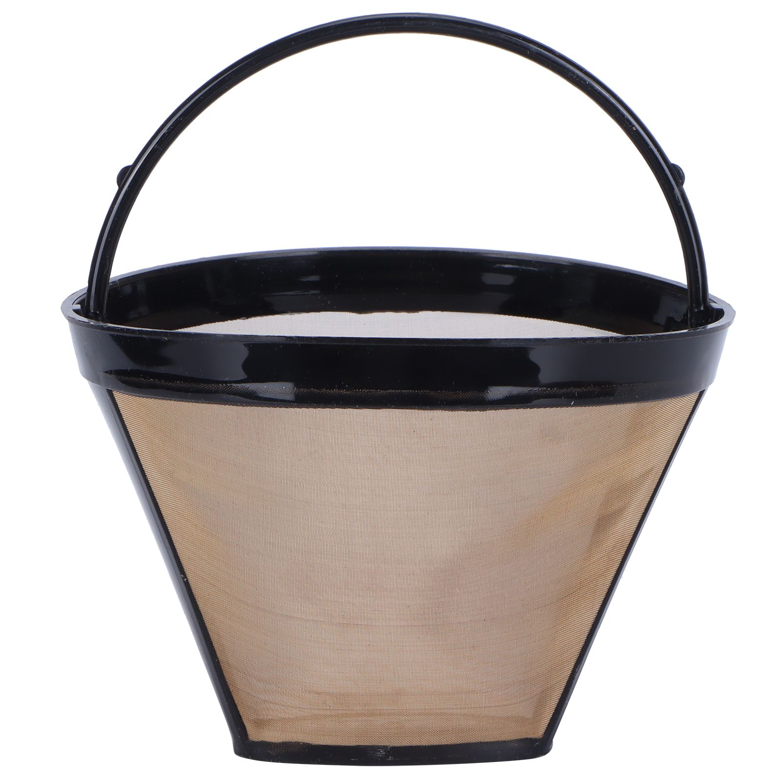 Stainless Steel Coffee Filter Coffee Machine Reusable Cone Coffee Filter Strainer Gold - Image 1