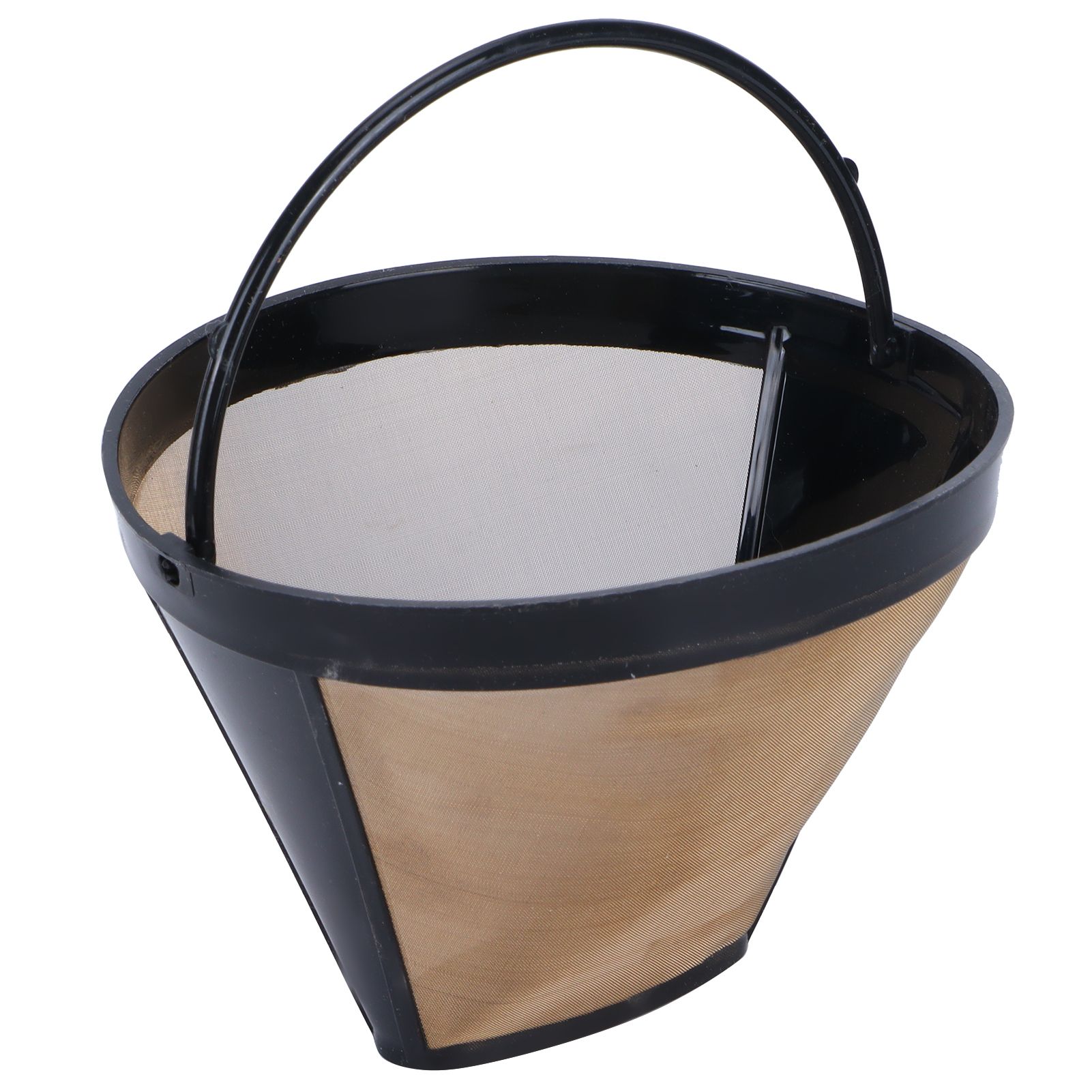 Stainless Steel Coffee Filter Coffee Machine Reusable Cone Coffee Filter Strainer Gold - Image 2
